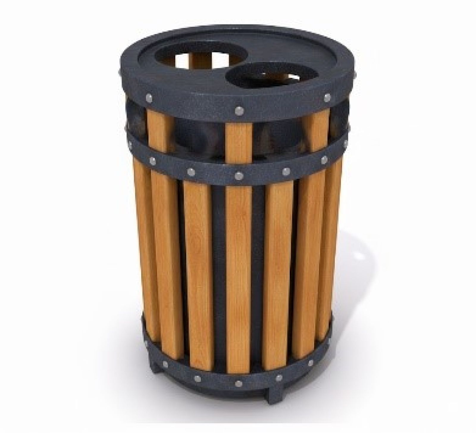 Dış Mekan Çöp Kovası / Ahşap Dekor