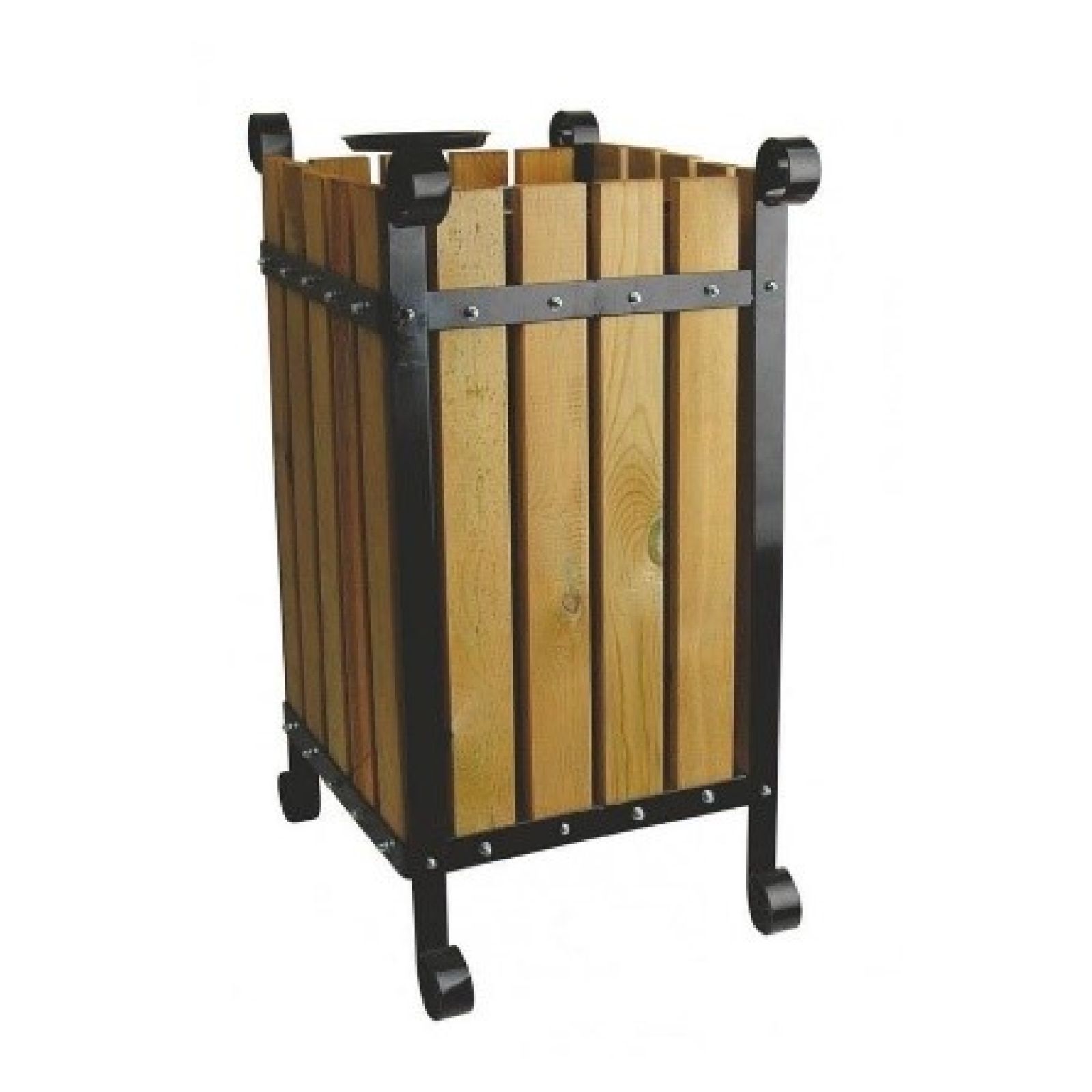 Dış Mekan Çöp Kovası / Ahşap Dekor