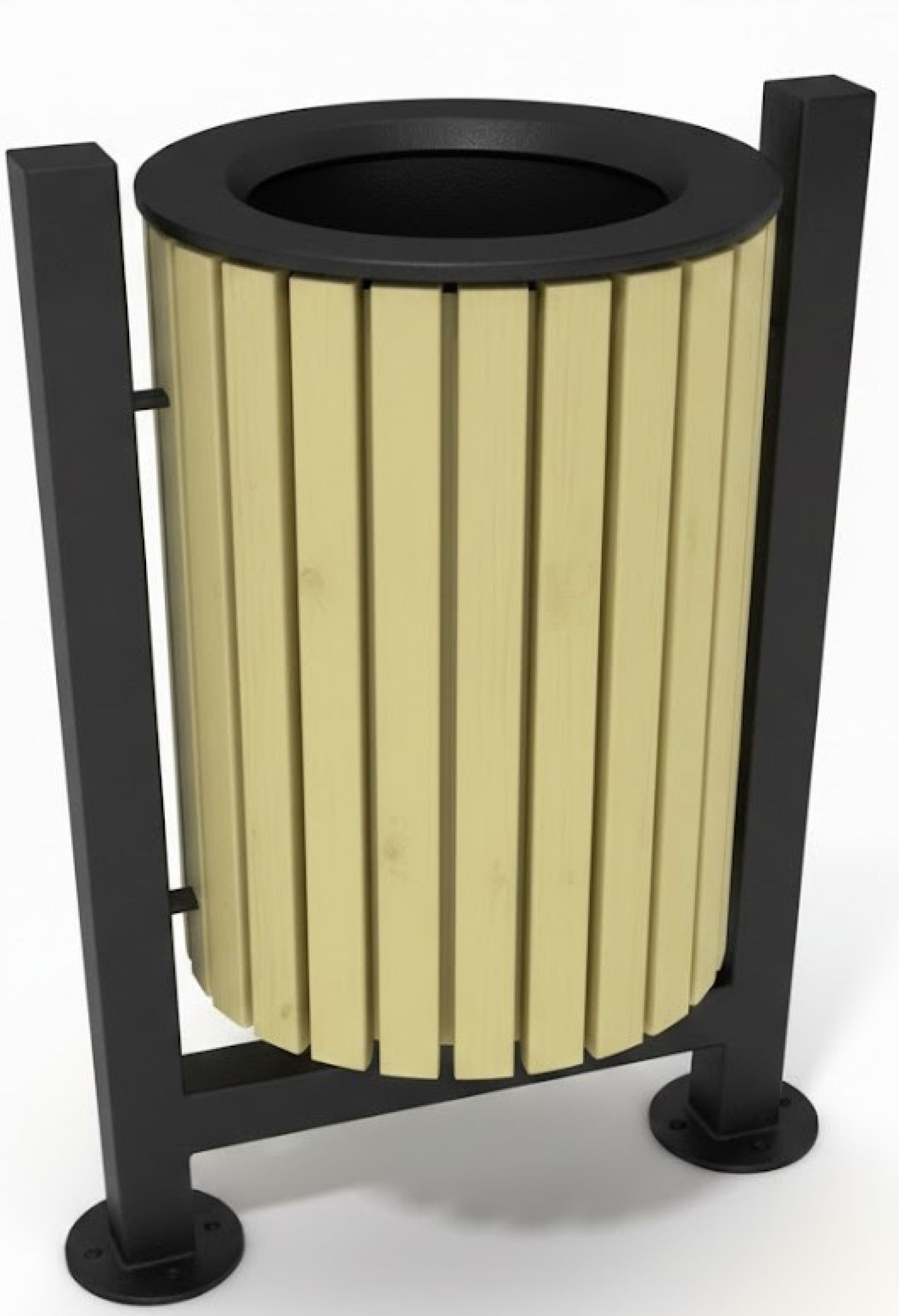 Dış Mekan Çöp Kovası / Ahşap Dekor