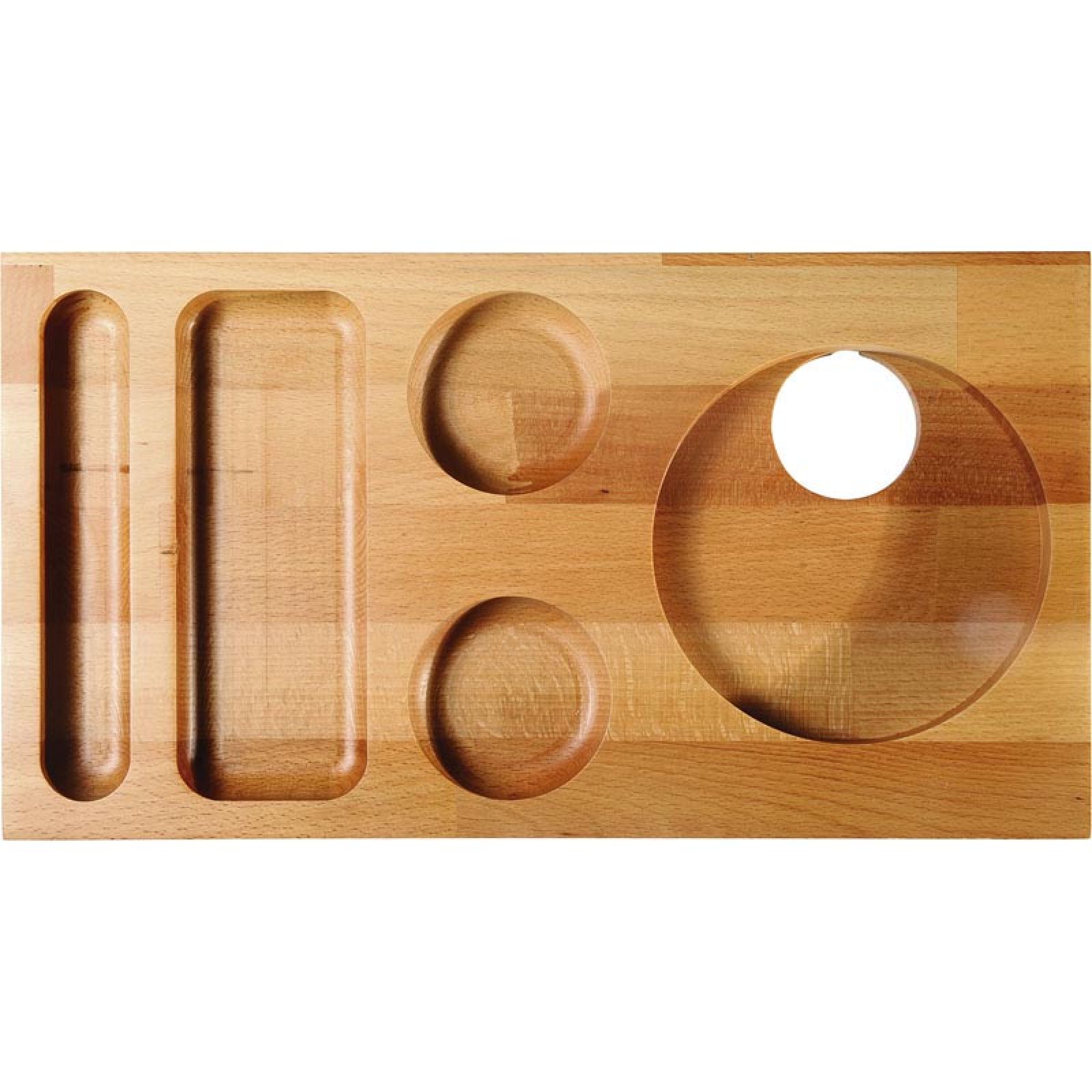 İkram Tepsisi / Ahşap / 5 Bölmeli 