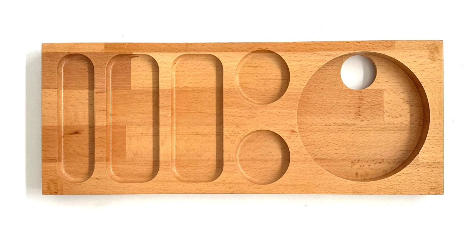 İkram Tepsisi / Ahşap / 6 Bölmeli 