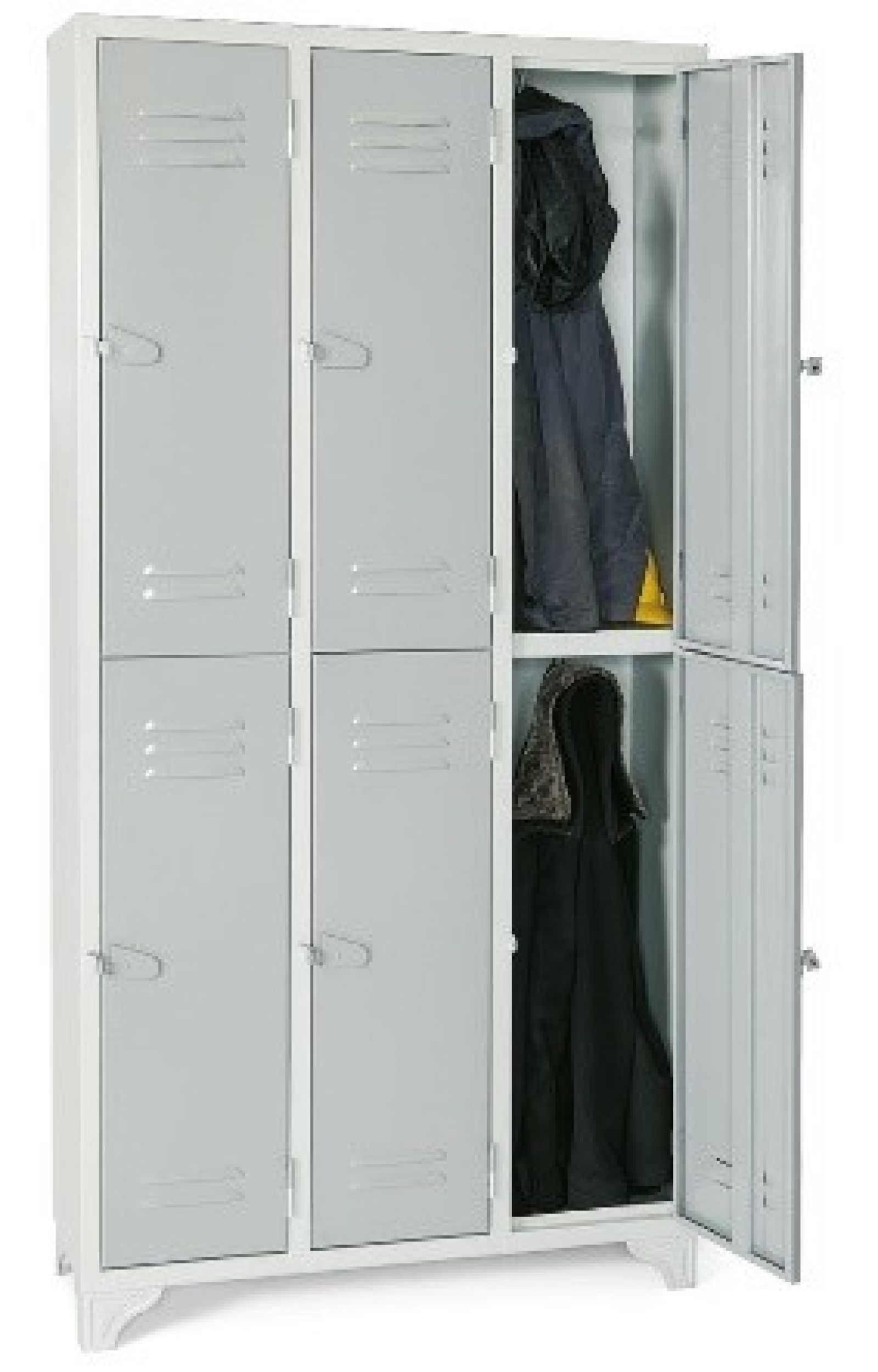 Metal Soyunma Dolabı / Altı Kapılı / Yarım Kapak