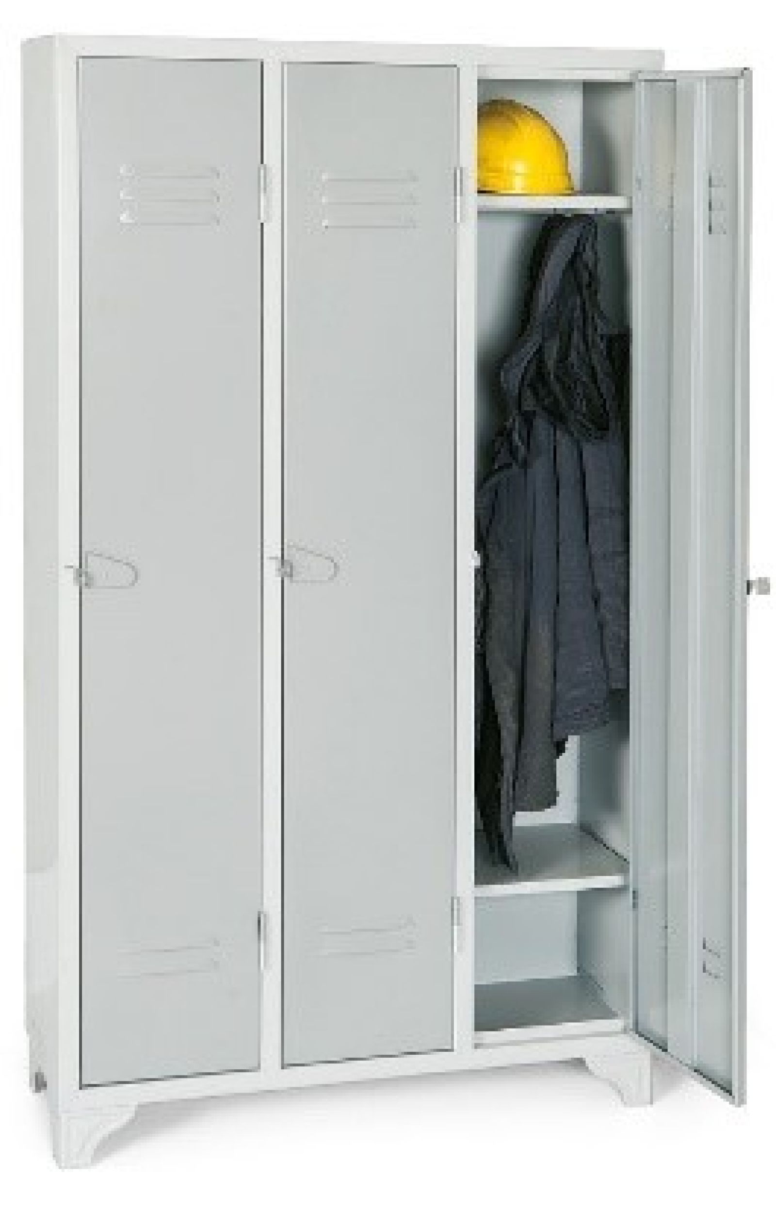 Metal Soyunma Dolabı / Üç Kapılı / Boydan Kapak