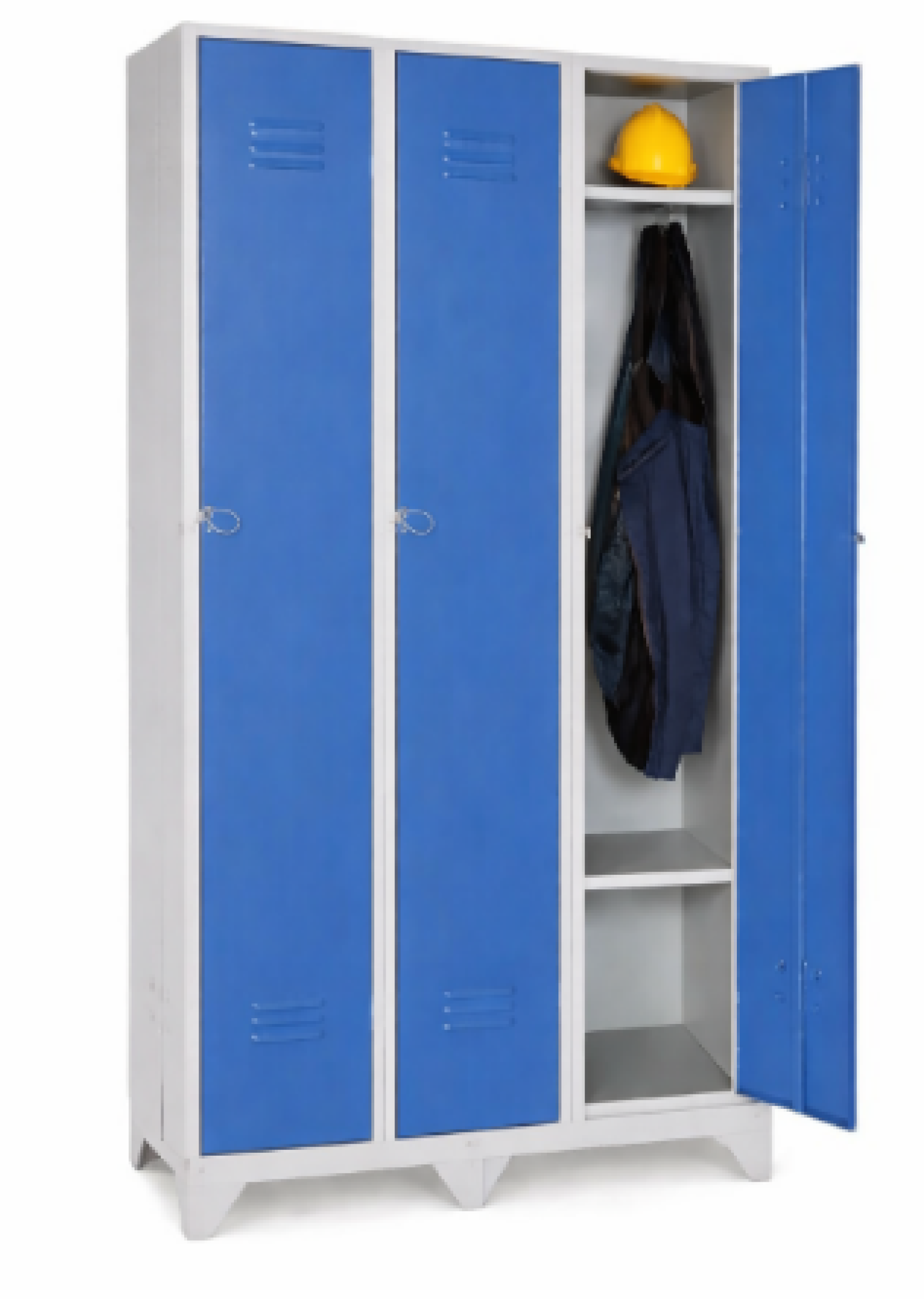 Metal Soyunma Dolabı / Üç Kapılı / Boydan Kapak / Standart